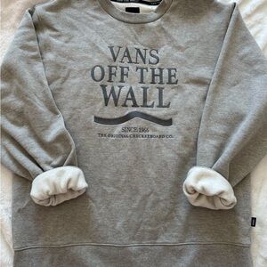 Vans Off The Wall Gray Crewneck Sweater